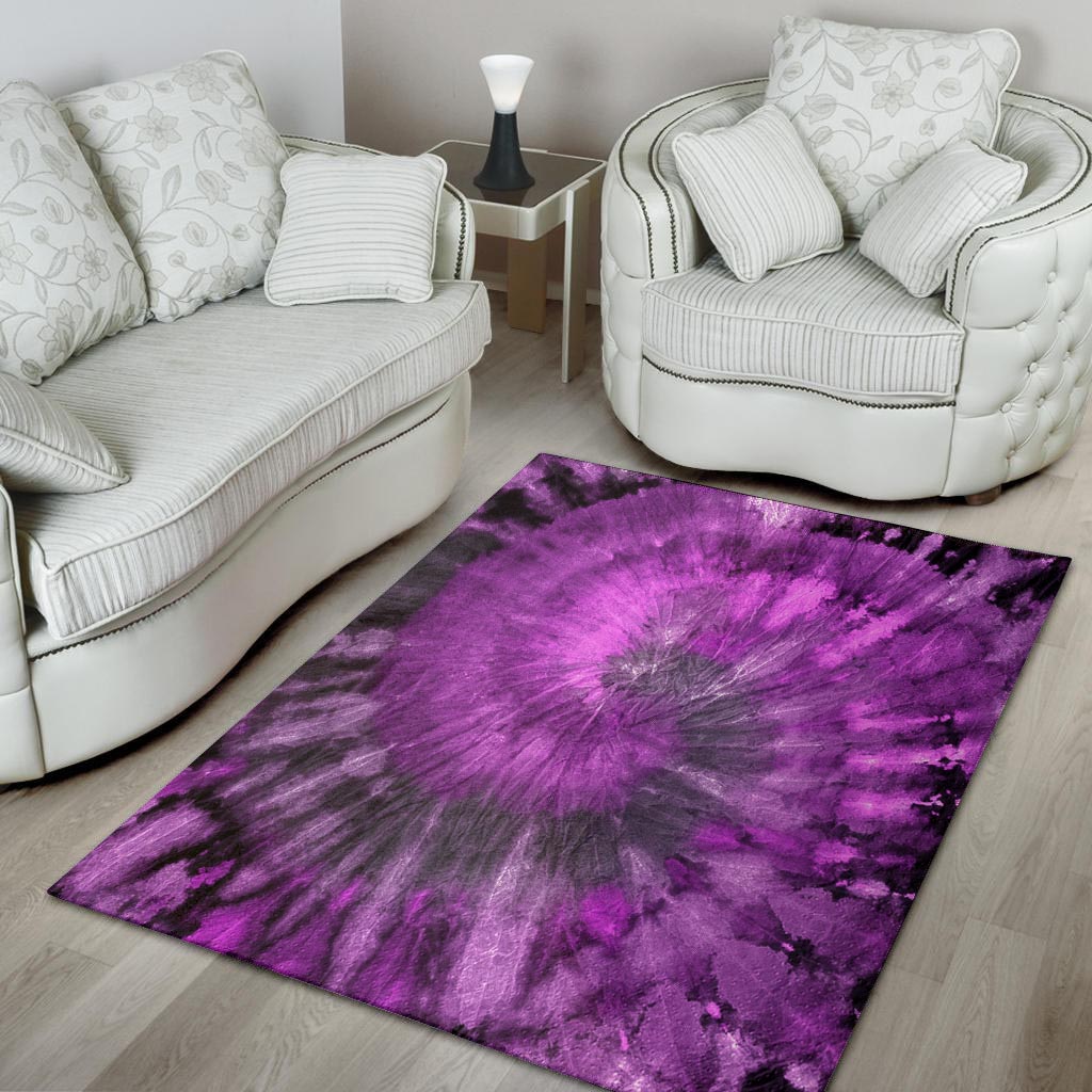 Purple Tie Dye Floor Mat-grizzshop