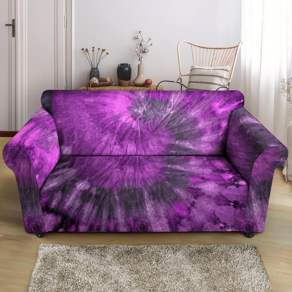 Purple Tie Dye Loveseat Cover-grizzshop