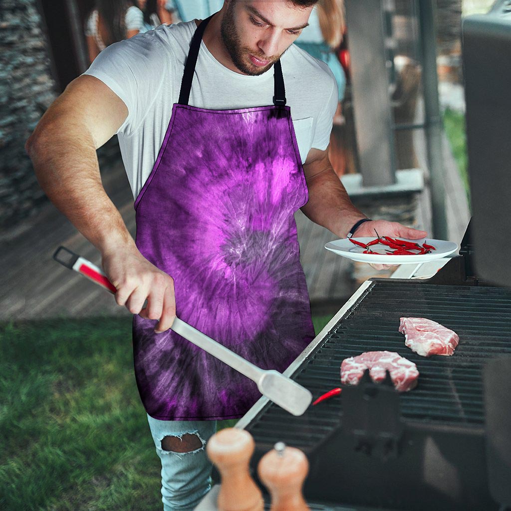 Purple Tie Dye Men's Apron-grizzshop