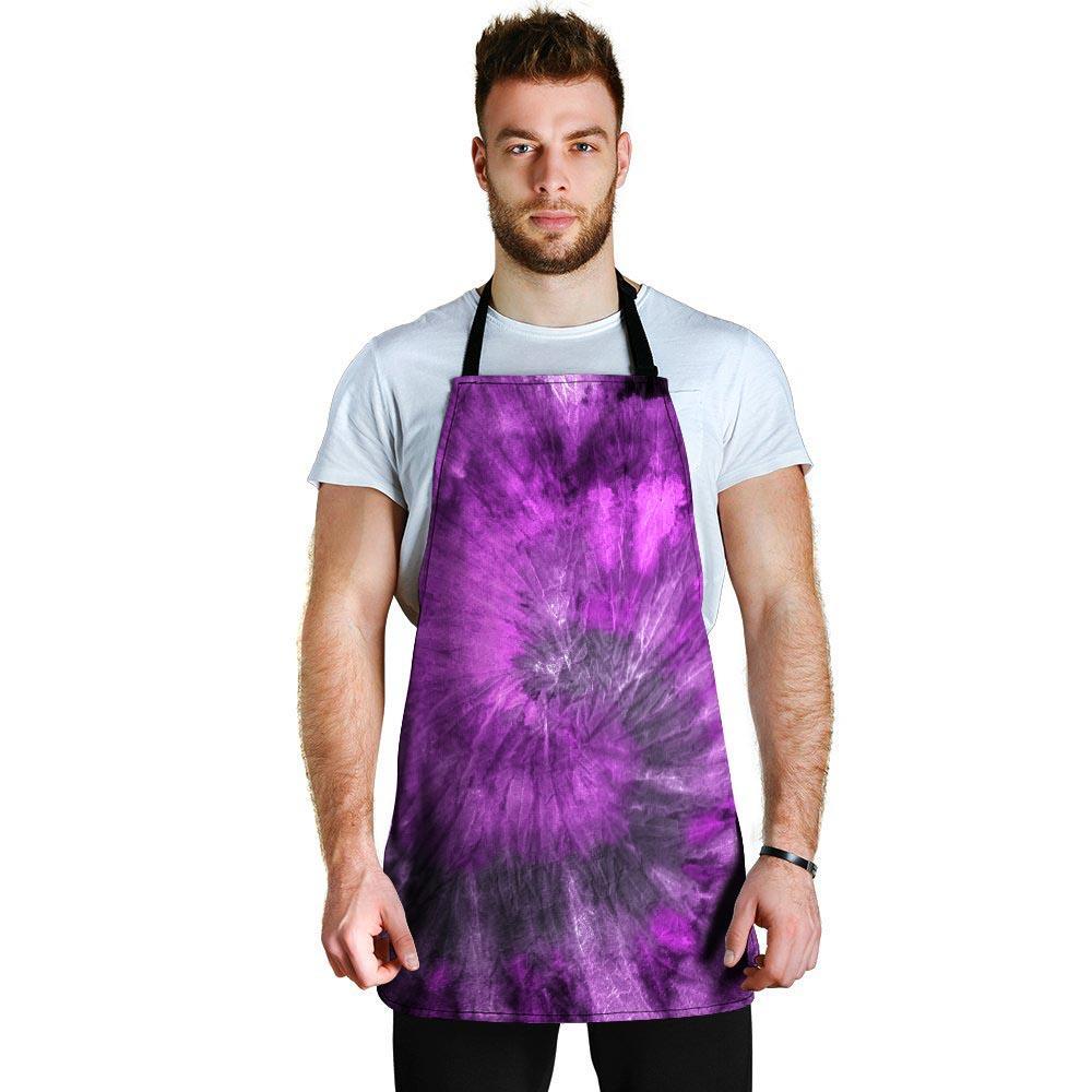 Purple Tie Dye Men's Apron-grizzshop