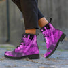 Purple Tie Dye Men's Boots-grizzshop