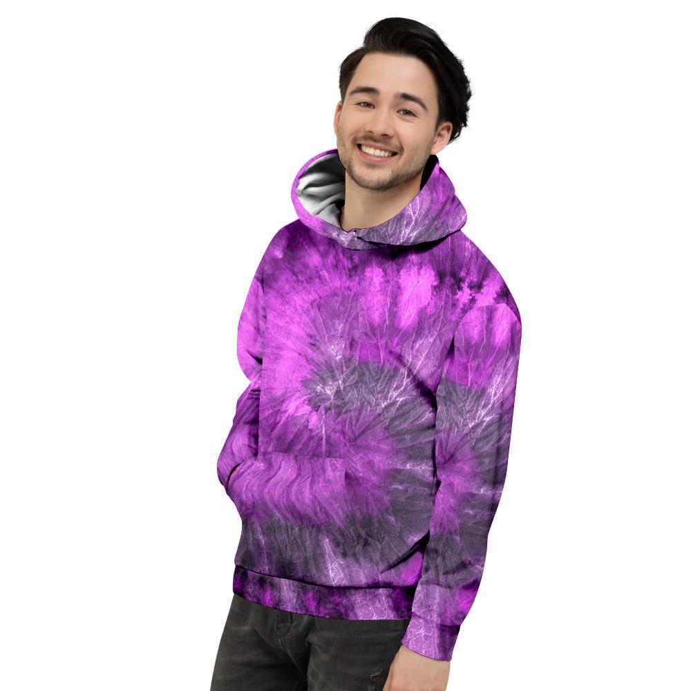 Purple Tie Dye Men's Hoodie-grizzshop