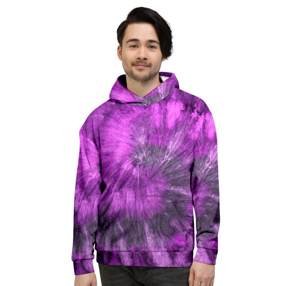 Purple Tie Dye Men's Hoodie-grizzshop