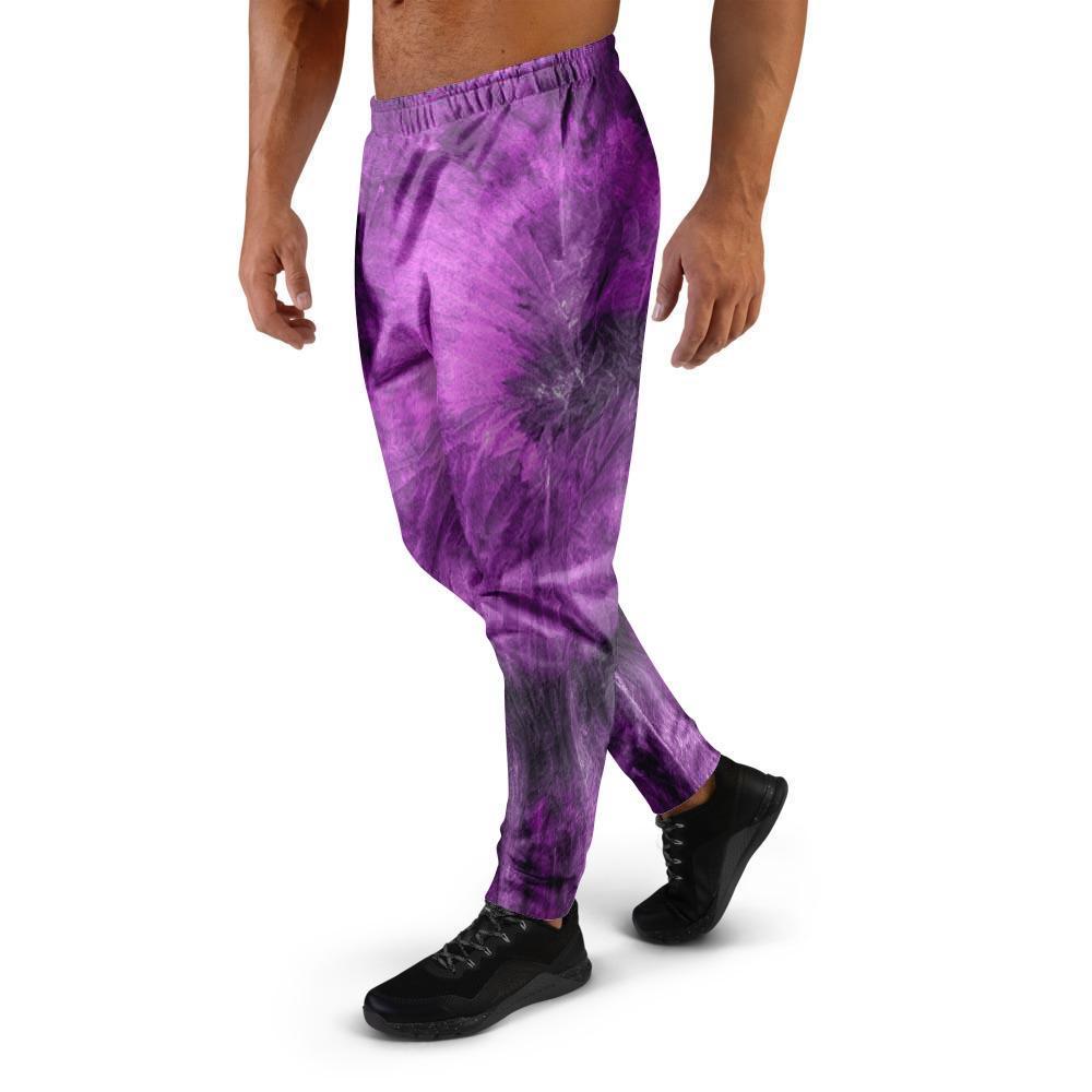 Purple Tie Dye Men's Joggers-grizzshop