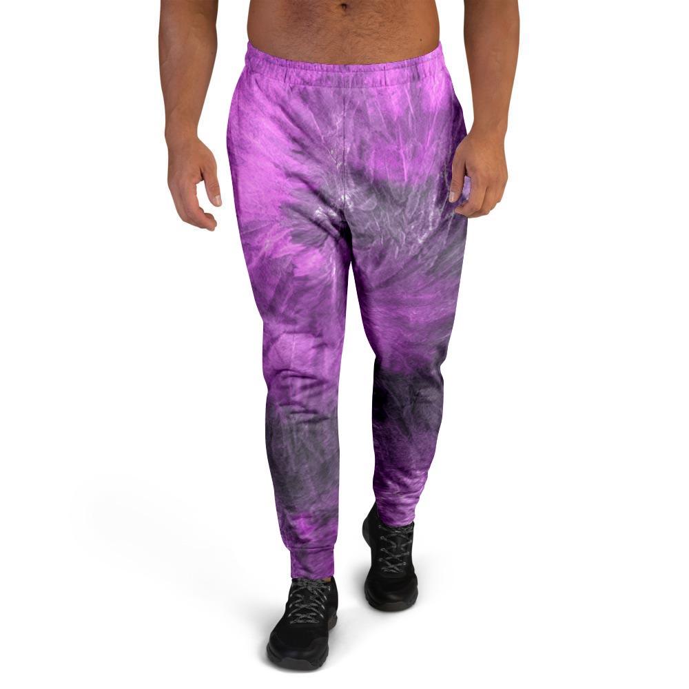 Purple Tie Dye Men's Joggers-grizzshop