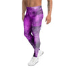 Purple Tie Dye Men's Leggings-grizzshop