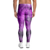 Purple Tie Dye Men's Leggings-grizzshop