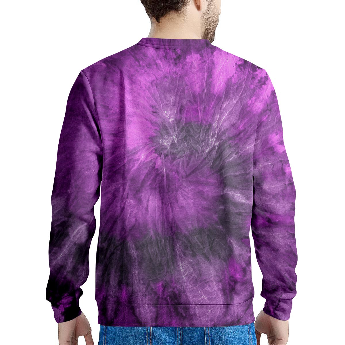 Purple Tie Dye Men's Sweatshirt-grizzshop