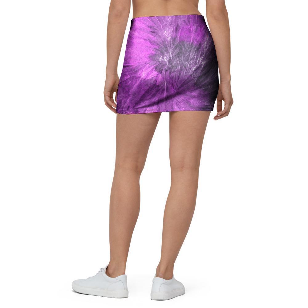 Purple Tie Dye Mini Skirt-grizzshop