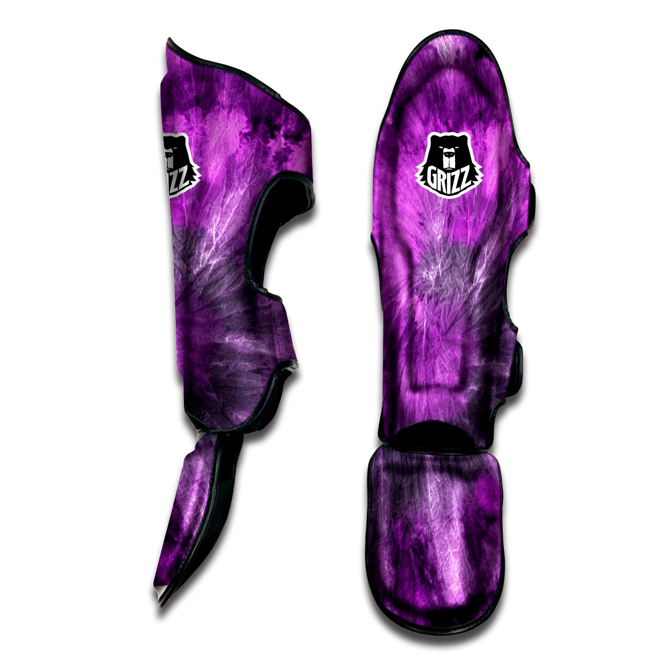 Purple Tie Dye Muay Thai Shin Guard-grizzshop