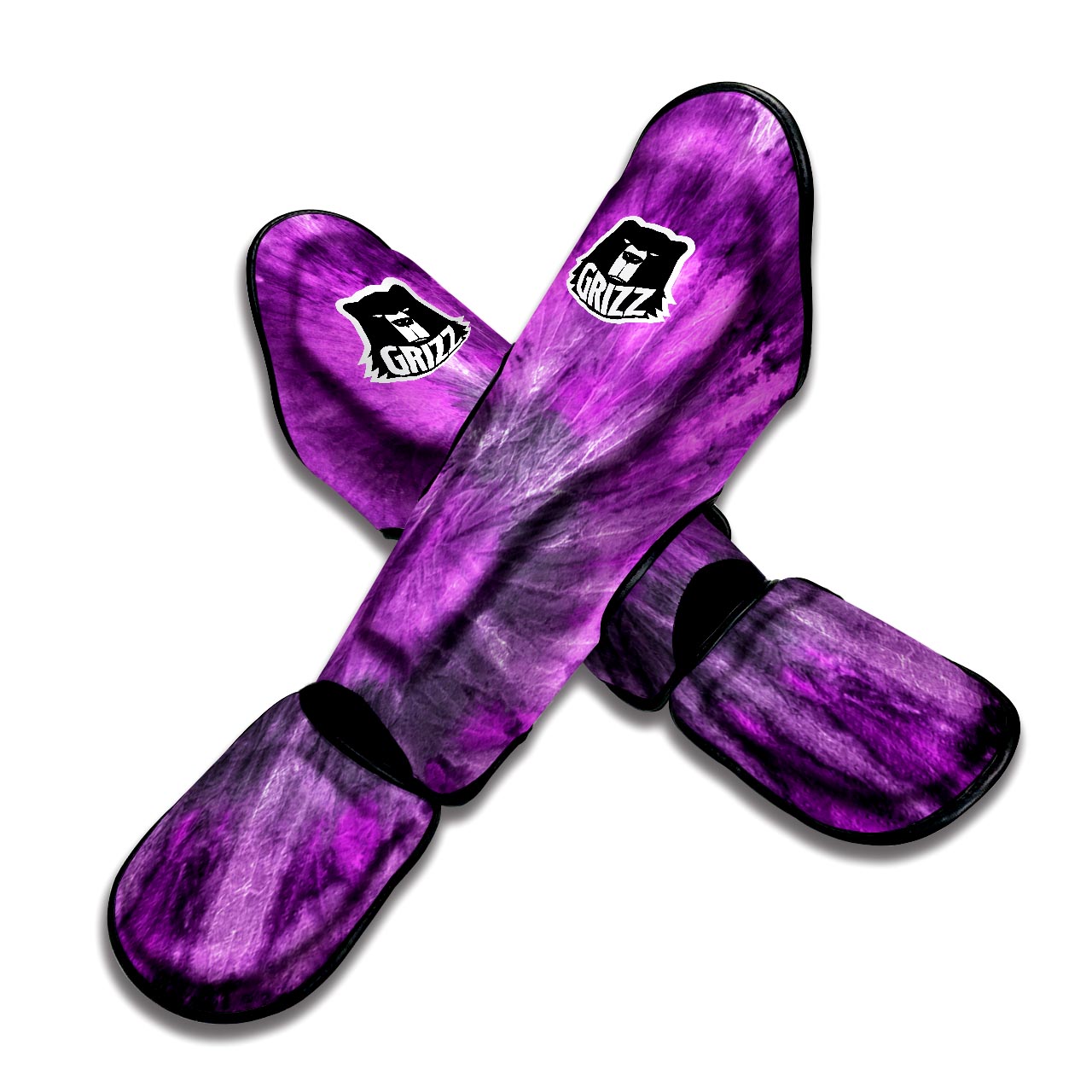 Purple Tie Dye Muay Thai Shin Guard-grizzshop