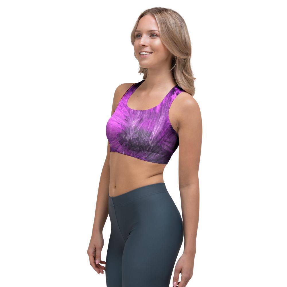 Purple Tie Dye Sports Bra-grizzshop