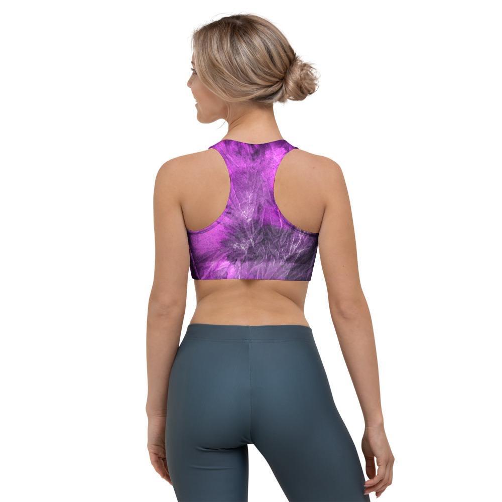 Purple Tie Dye Sports Bra-grizzshop