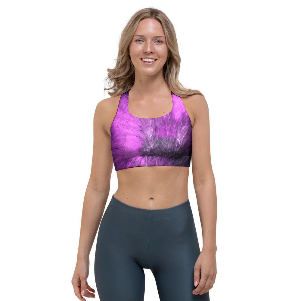 Purple Tie Dye Sports Bra-grizzshop