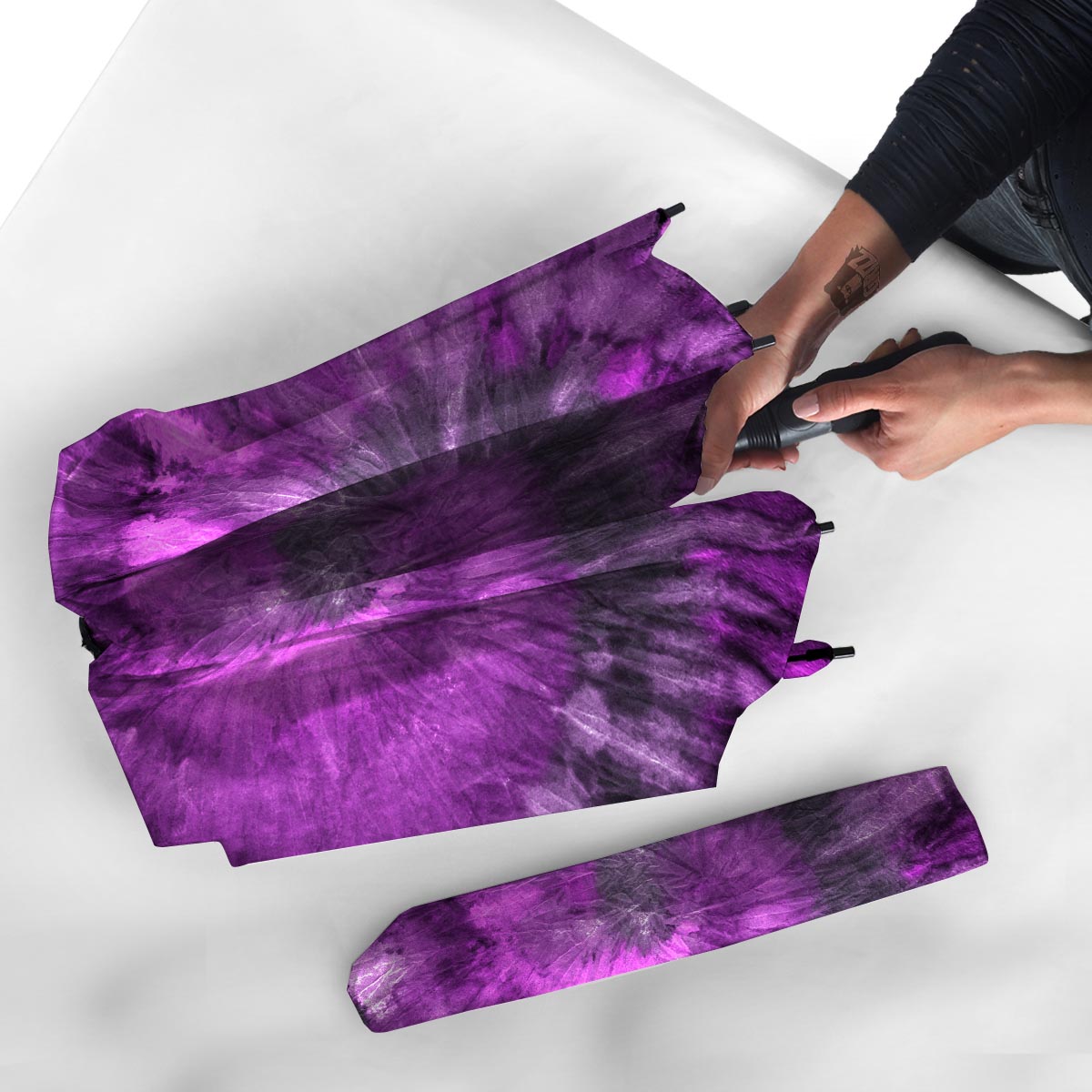 Purple Tie Dye Umbrella-grizzshop