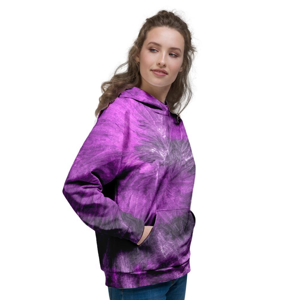 Purple Tie Dye Women's Hoodie-grizzshop