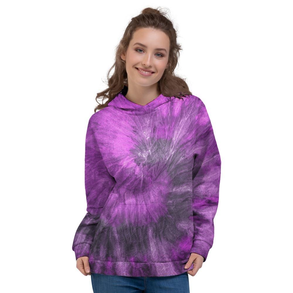 Purple Tie Dye Women's Hoodie-grizzshop