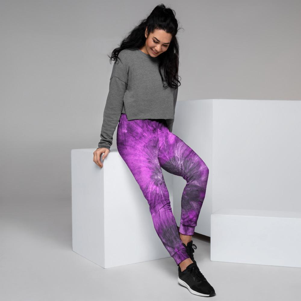 Purple Tie Dye Women's Joggers-grizzshop