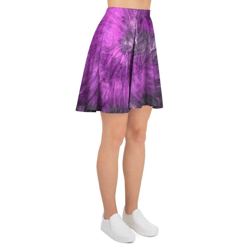 Purple Tie Dye Women's Skirt-grizzshop