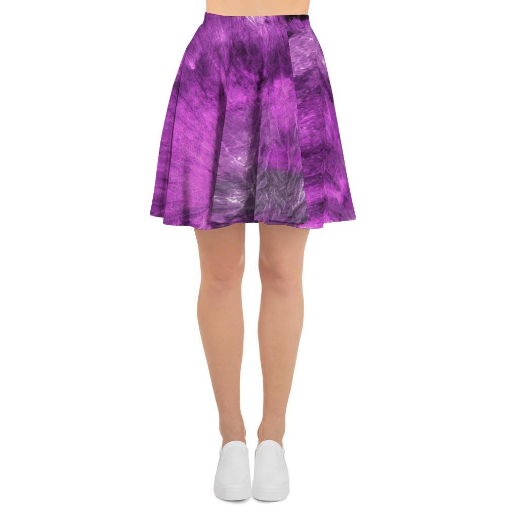 Purple Tie Dye Women's Skirt-grizzshop