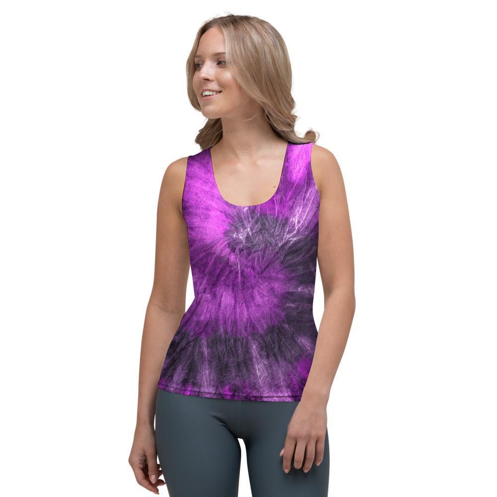 Purple Tie Dye Women's Tank Top-grizzshop