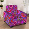 Purple Trippy Hippie Armchair Cover-grizzshop