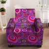 Purple Trippy Hippie Armchair Cover-grizzshop