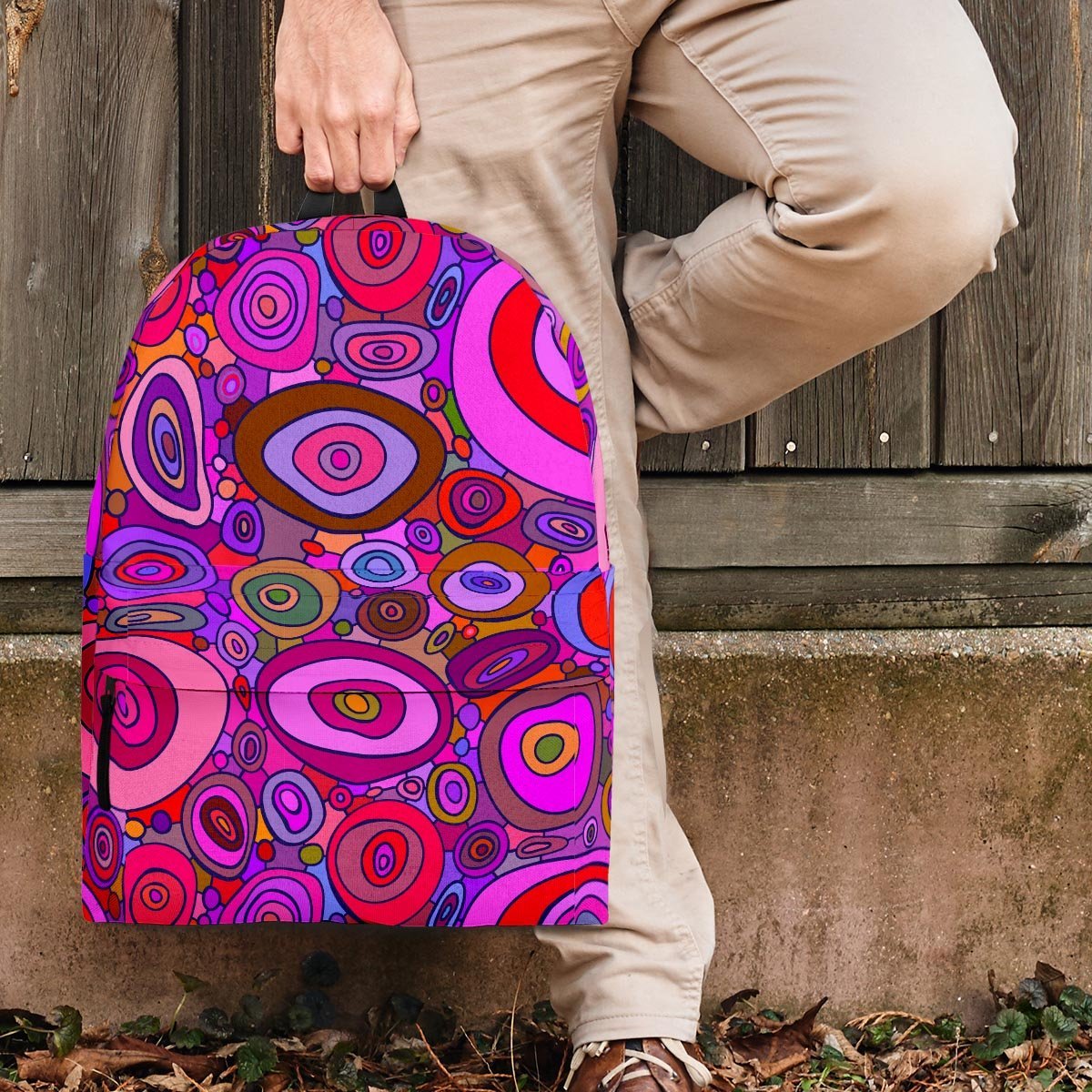 Purple Trippy Hippie Backpack-grizzshop