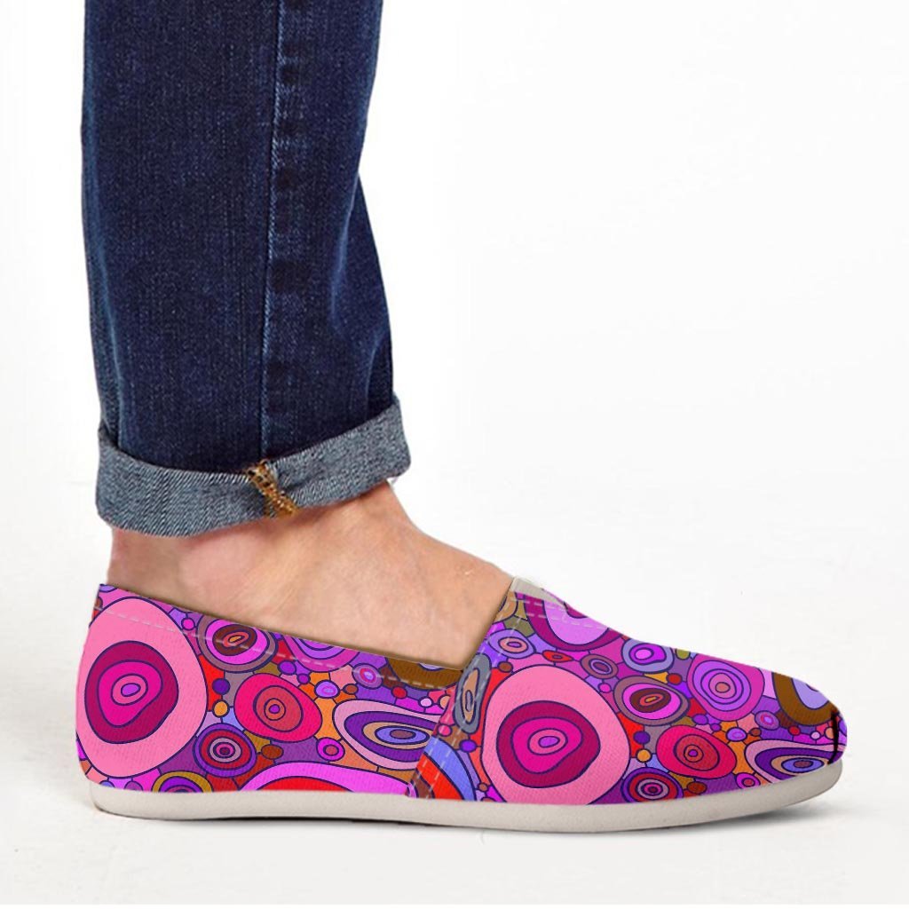 Purple Trippy Hippie Canvas Shoes-grizzshop