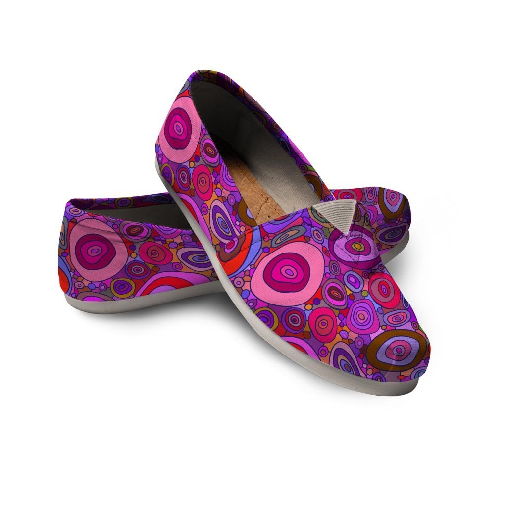 Purple Trippy Hippie Canvas Shoes-grizzshop