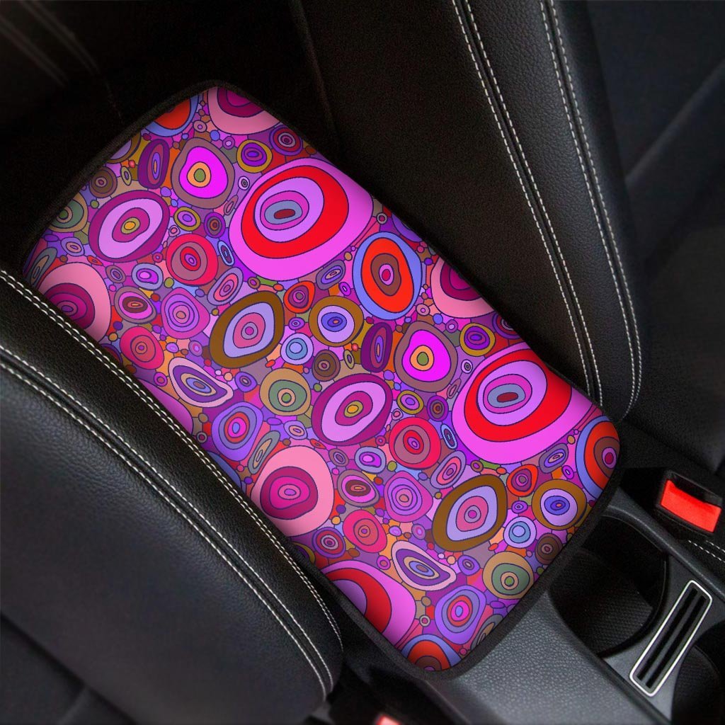 Purple Trippy Hippie Car Console Cover-grizzshop