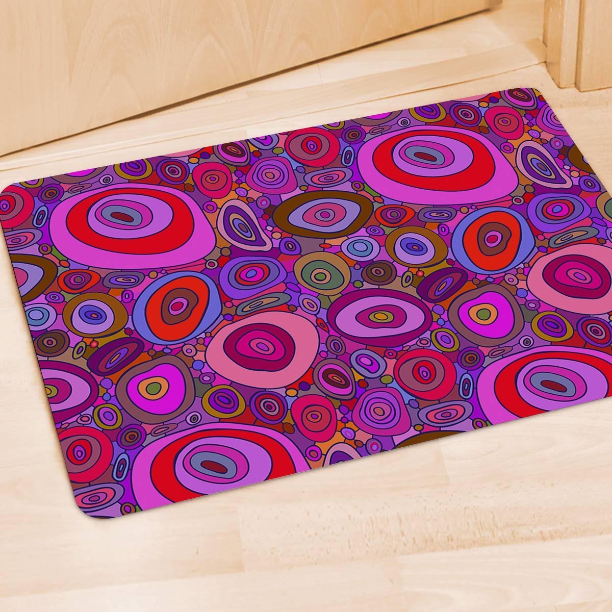 Purple Trippy Hippie Door Mat-grizzshop