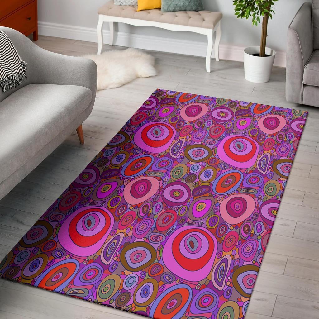 Purple Trippy Hippie Floor Mat-grizzshop