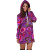 Purple Trippy Hippie Hoodie Dress-grizzshop