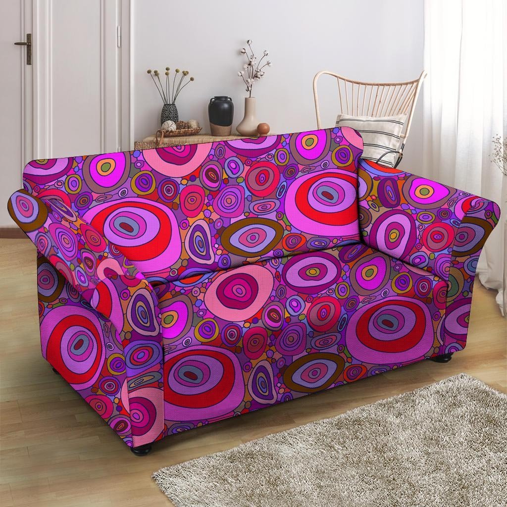 Purple Trippy Hippie Loveseat Cover-grizzshop