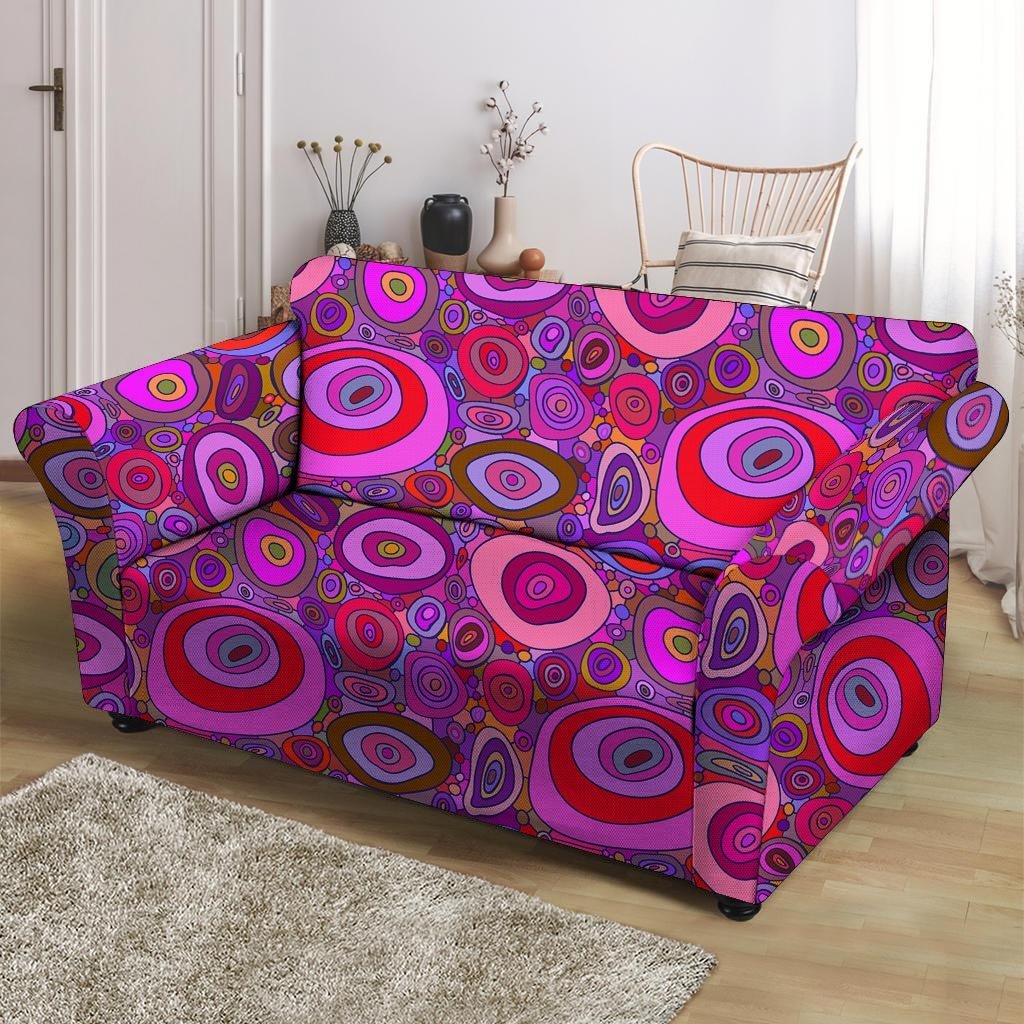 Purple Trippy Hippie Loveseat Cover-grizzshop