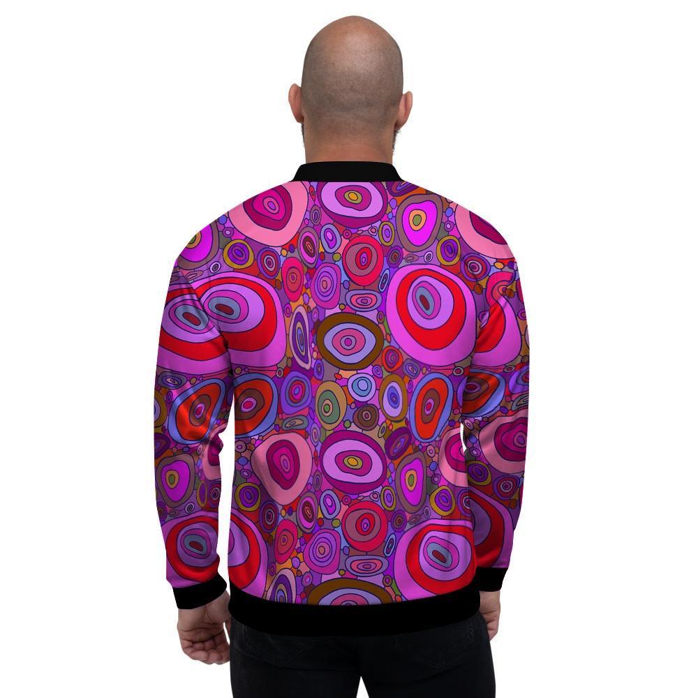 Purple Trippy Hippie Men's Bomber Jacket-grizzshop