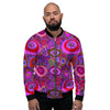 Purple Trippy Hippie Men's Bomber Jacket-grizzshop