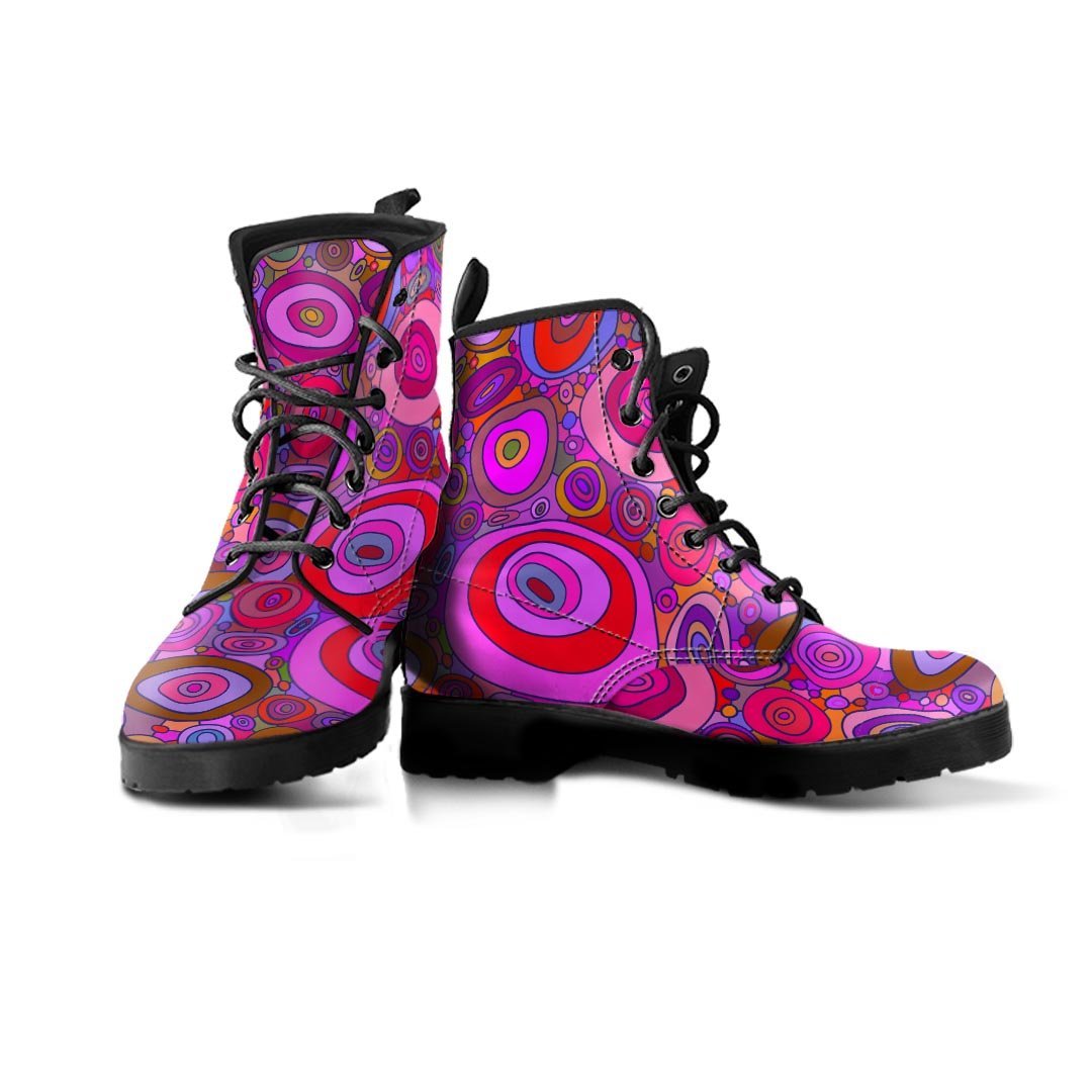 Purple Trippy Hippie Men's Boots-grizzshop