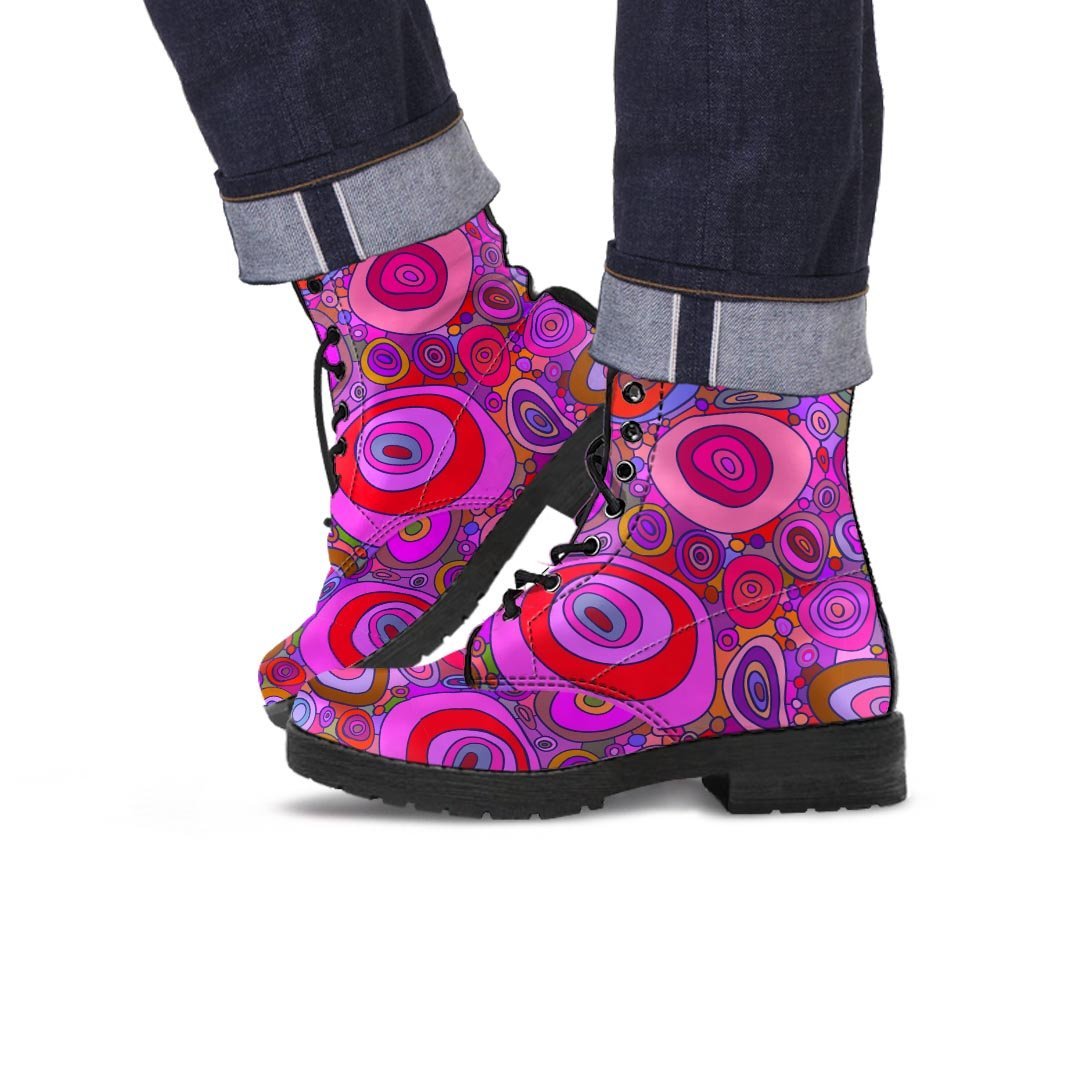 Purple Trippy Hippie Men's Boots-grizzshop