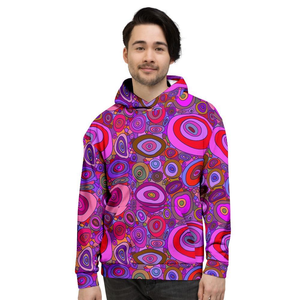 Purple Trippy Hippie Men's Hoodie-grizzshop