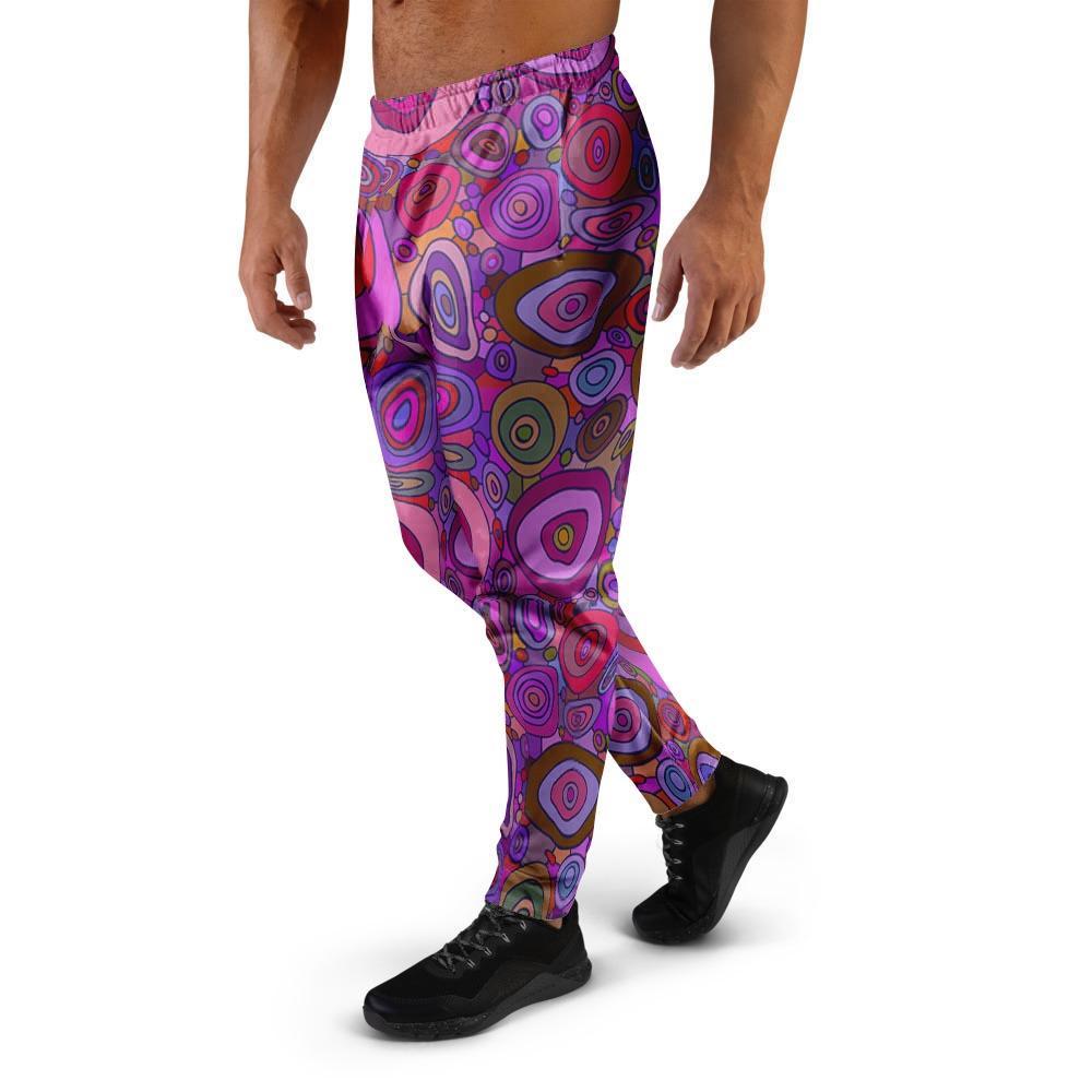 Purple Trippy Hippie Men's Joggers-grizzshop