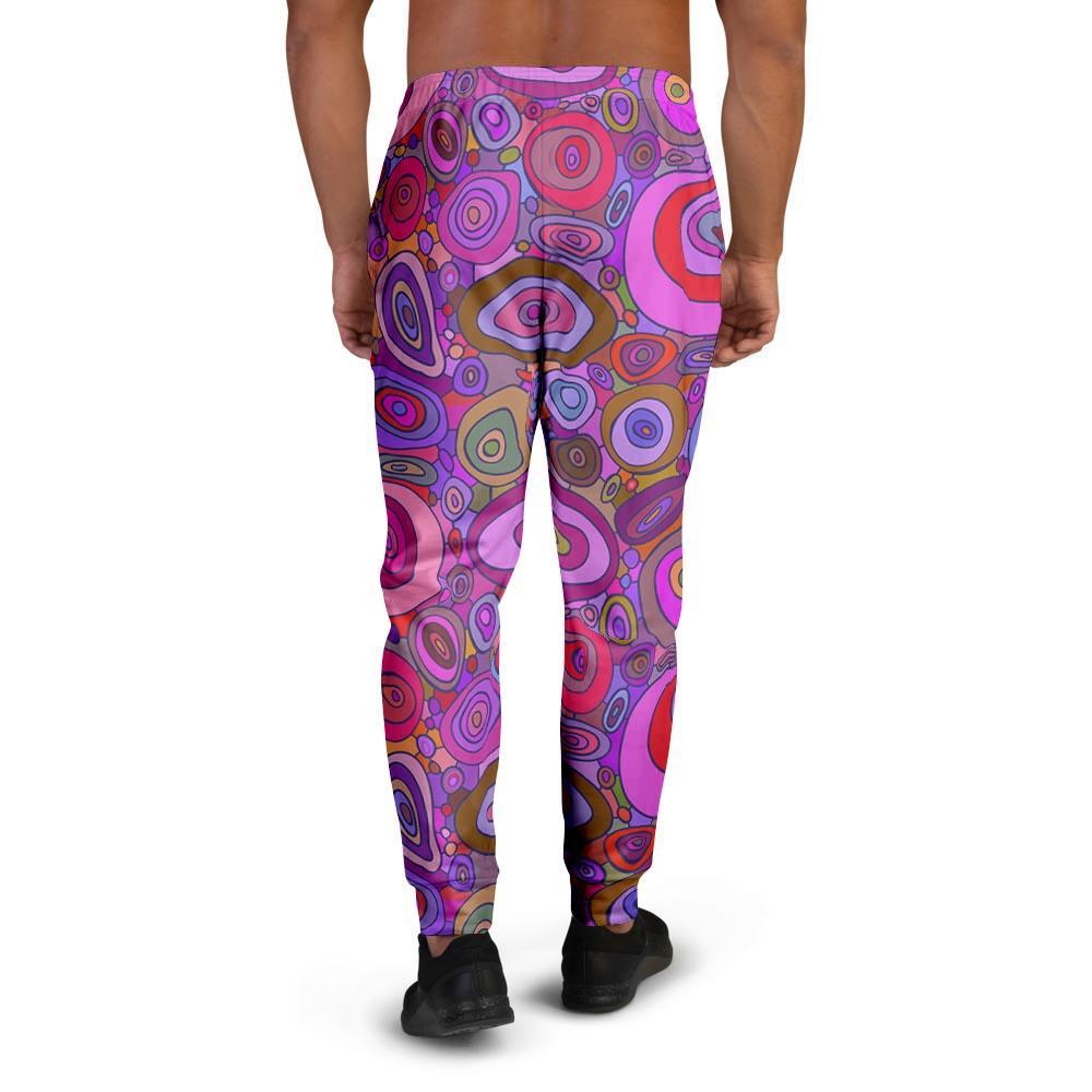 Purple Trippy Hippie Men's Joggers-grizzshop