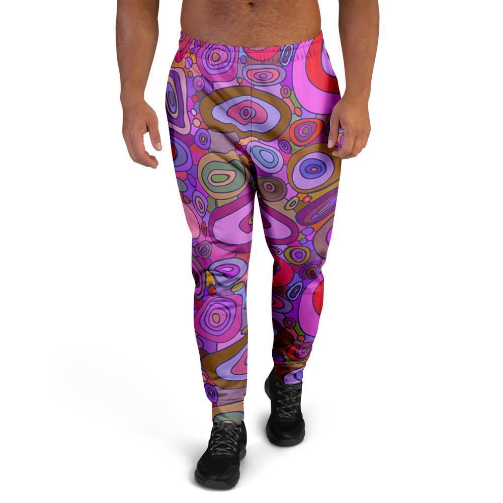 Purple Trippy Hippie Men's Joggers-grizzshop