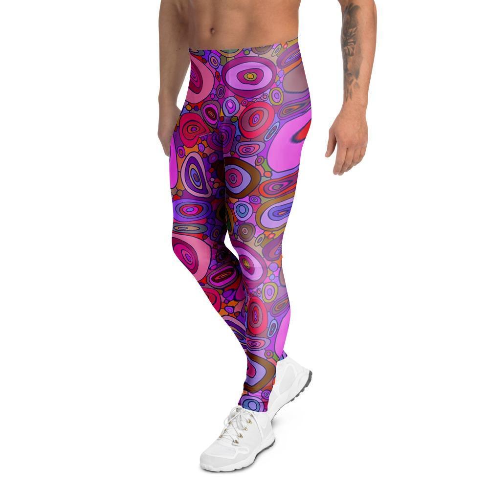 Purple Trippy Hippie Men's Leggings-grizzshop