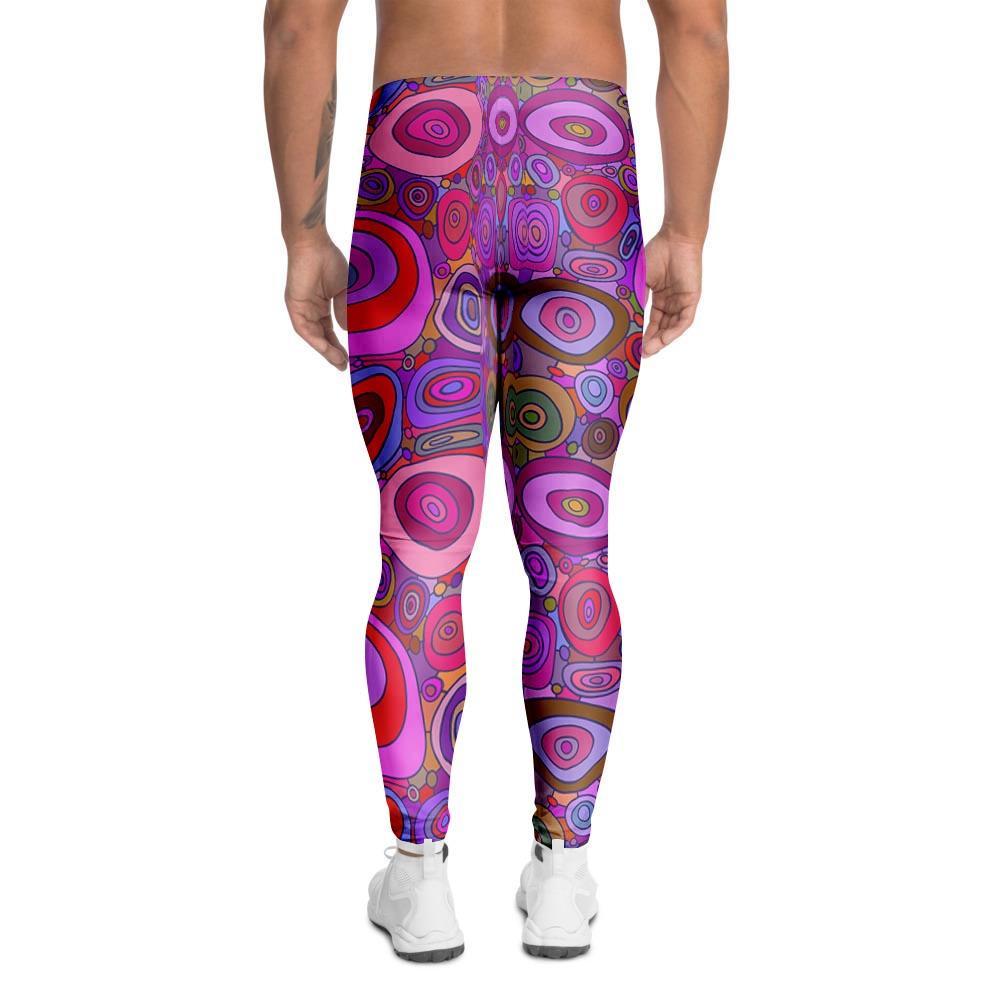 Purple Trippy Hippie Men's Leggings-grizzshop