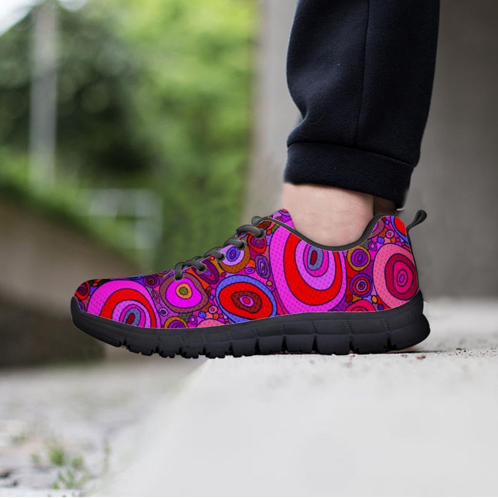 Purple Trippy Hippie Men's Sneakers-grizzshop