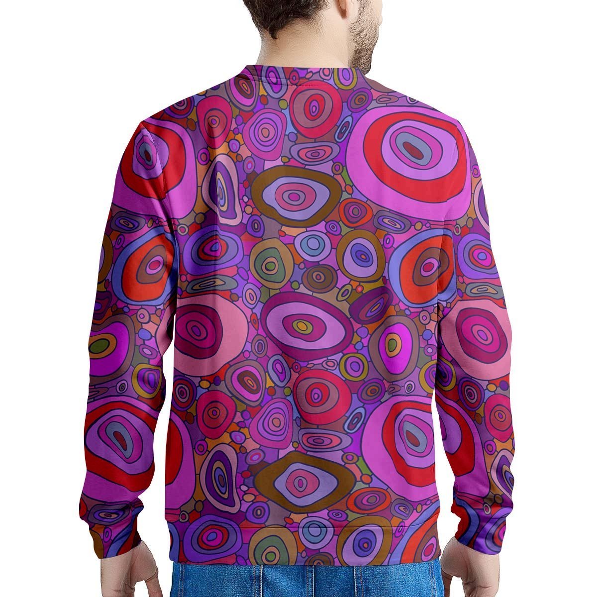 Purple Trippy Hippie Men's Sweatshirt-grizzshop