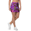 Purple Trippy Hippie Mini Skirt-grizzshop