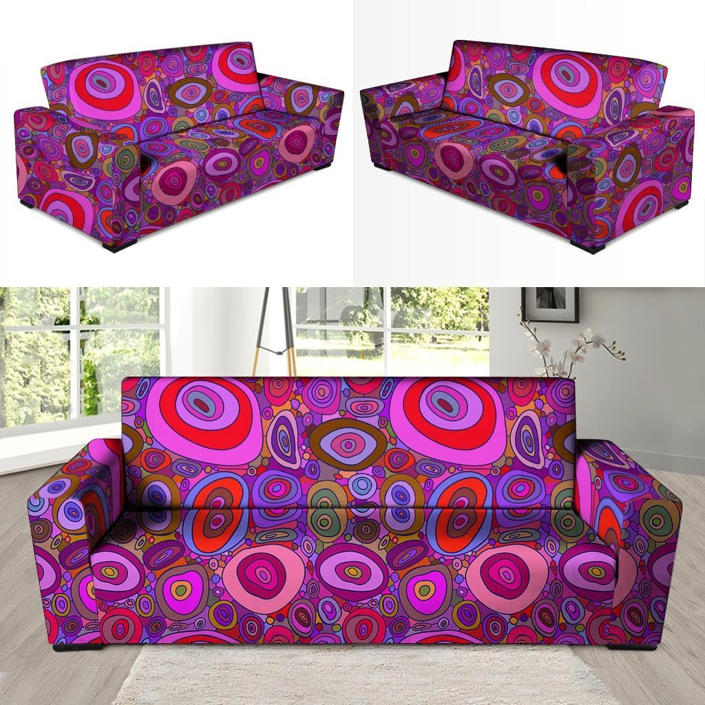 Purple Trippy Hippie Sofa Cover-grizzshop